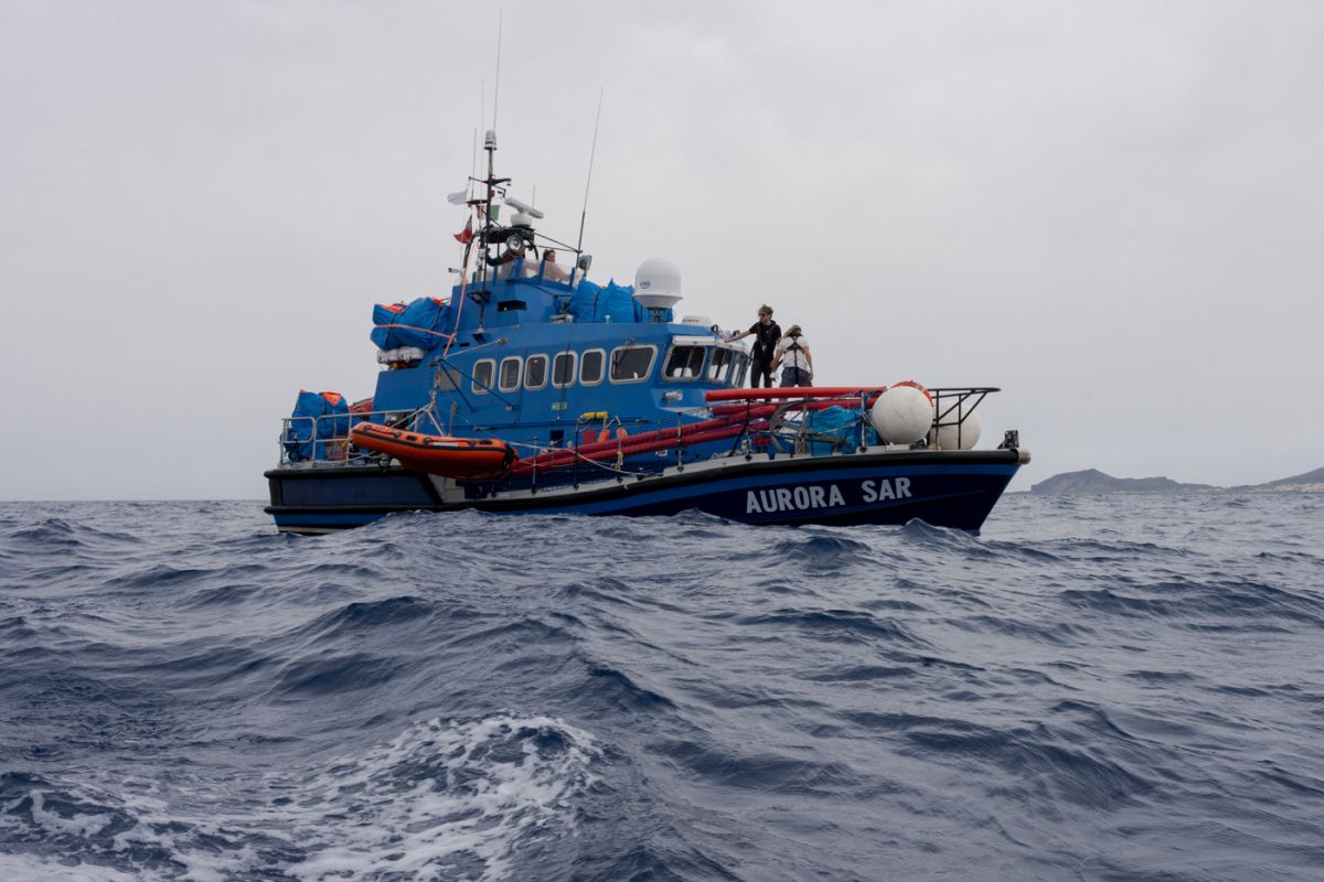Das kleinste Schiff der Flotte – AURORA SAR – auf dem Mittelmeer.