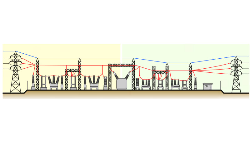Protection and Control of High Voltage Power Circuits Circuit Diagram
