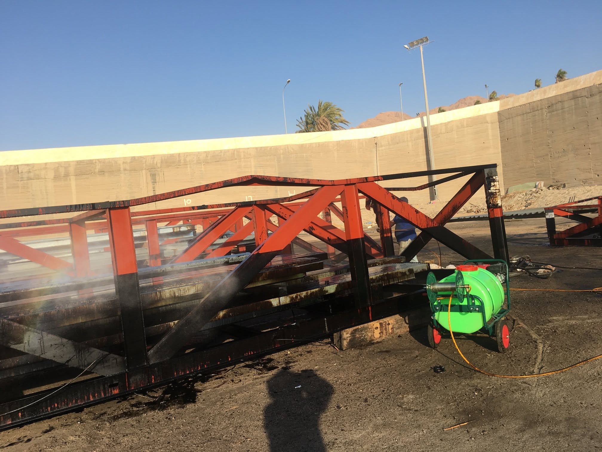 Cargo Cleaning & Repacking — Steel Structure Cargo, Port of Aqaba