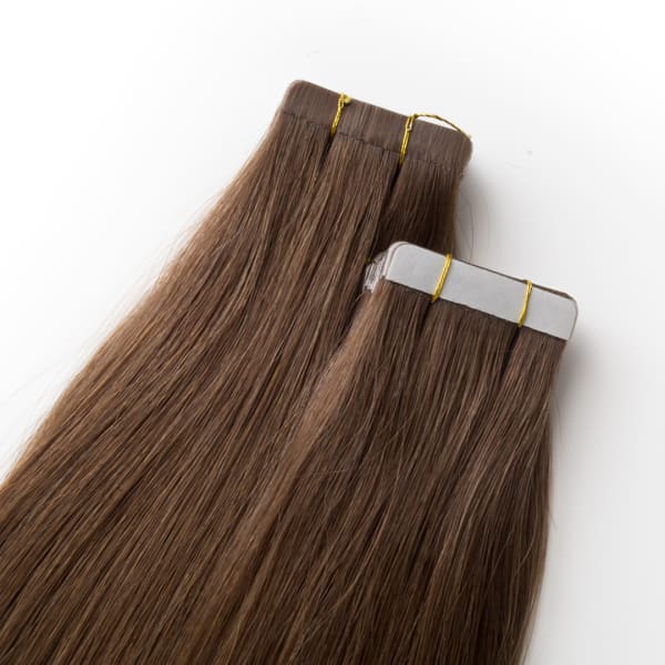 Mocha Tape Hair Extensions - Ultimate Virgin Range - 17 inches / 43 cm