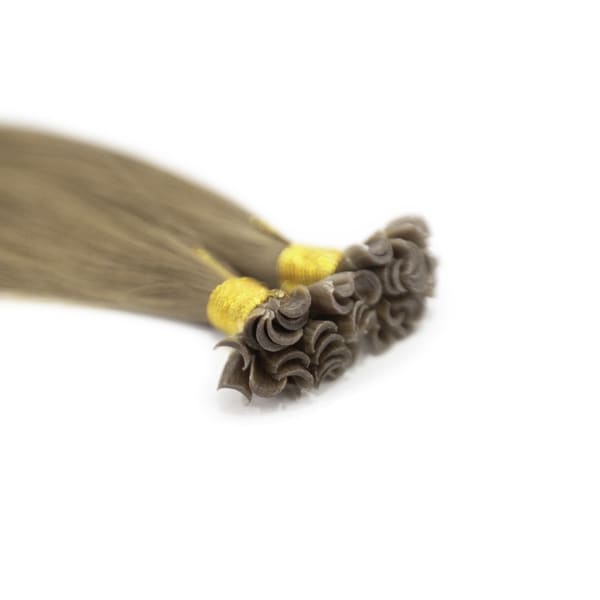 Caramel Nail Tip Hair Extensions - Ultimate Virgin Range - 17 inches / 43 cm