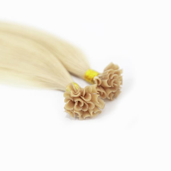 Vanilla Nail Tip Hair Extensions - Ultimate Virgin Range - 17 inches / 43 cm