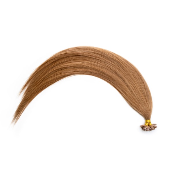 Caramel Nail Tip Hair Extensions - Ultimate Virgin Range - 21.5 inches / 55 cm
