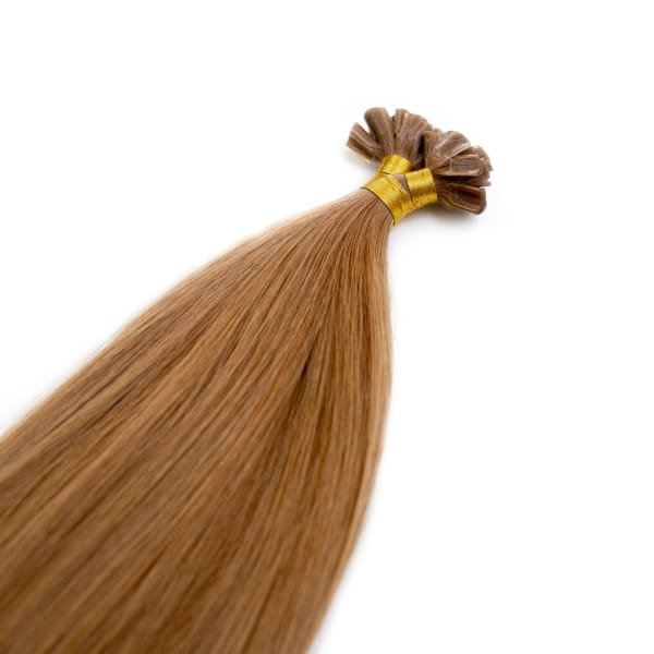 Caramel Nail Tip Hair Extensions - Ultimate Virgin Range - 21.5 inches / 55 cm