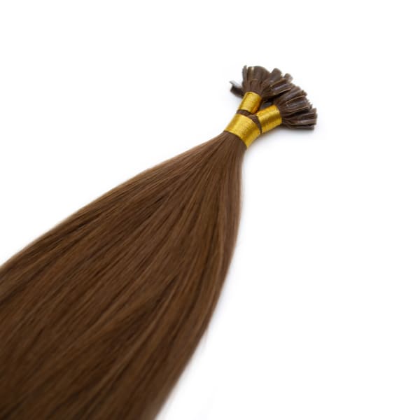Mocha Nail Tip Hair Extensions - Ultimate Virgin Range - 25 inches / 63.5 cm