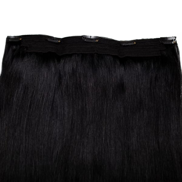 Midnight Human Hair Extensions Clip in 1 Piece