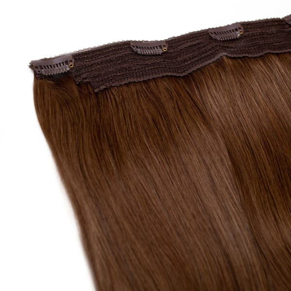 Mocha Human Hair Extensions Clip in 1 Piece
