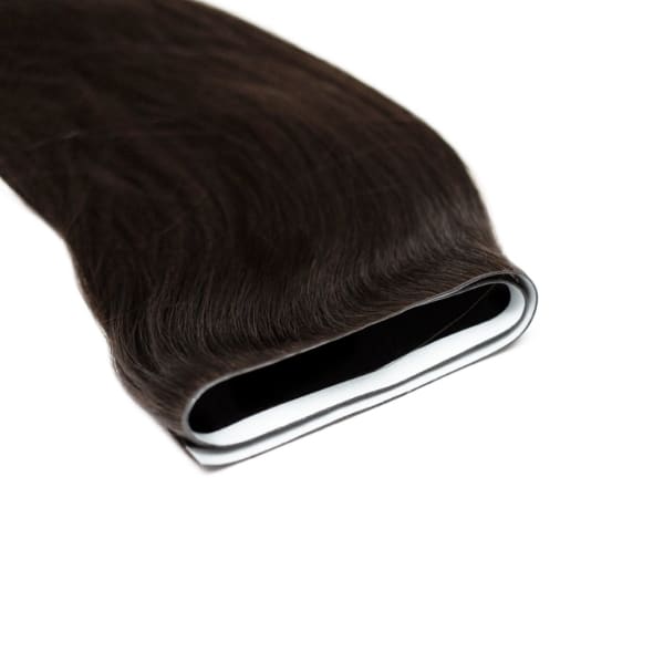 Cacao Tape Weft Hair Extensions Invisible - Ultimate Virgin Range - 17 inches / 43 cm