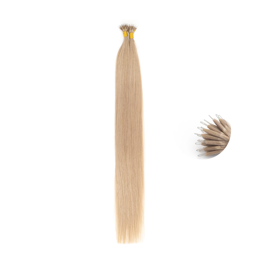Cinnamon Nano Tip Hair Extensions - Ultimate Virgin Range - 21.5 inches / 55 cm