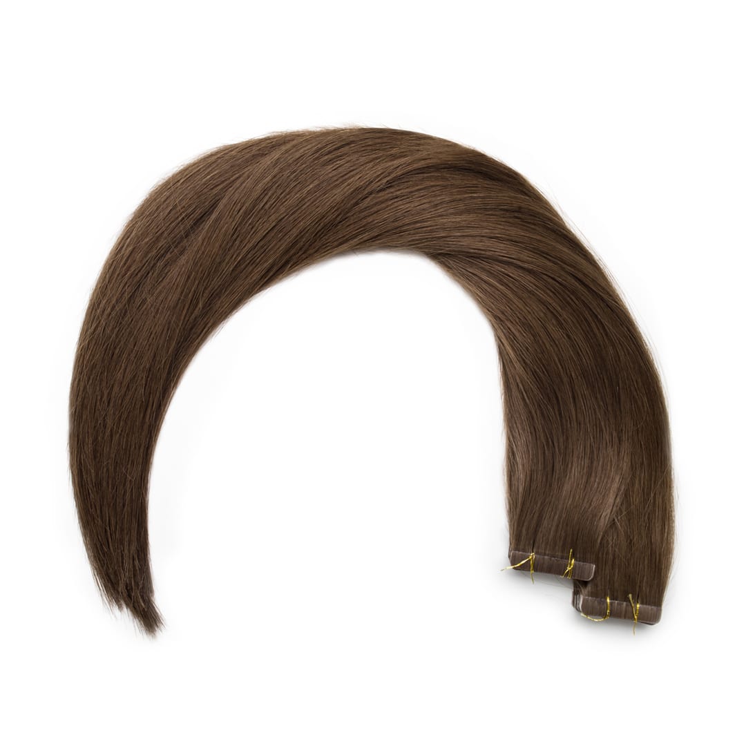 Mocha Tape Hair Extensions - Ultimate Virgin Range - 17 inches / 43 cm