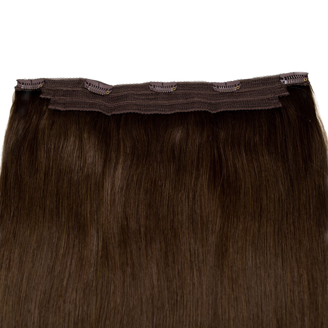 Espresso Human Hair Extensions Clip in 1 Piece