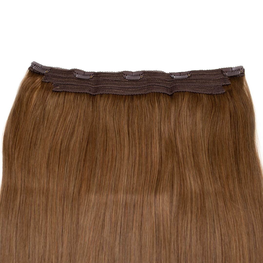 Caramel Human Hair Extensions Clip in 1 Piece