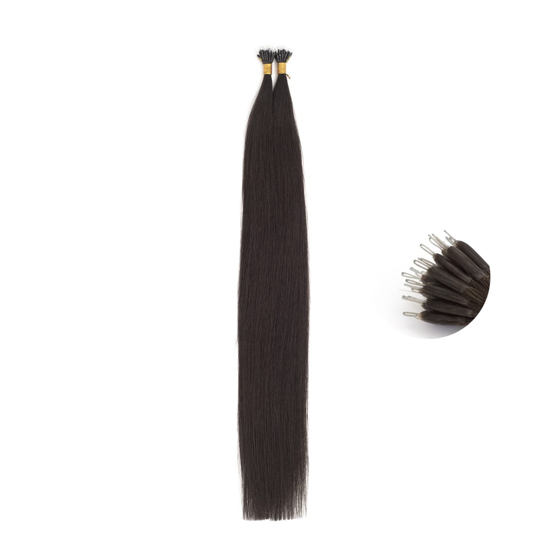 Caviar Nano Tip Hair Extensions - Ultimate Virgin Range - 21.5 inches / 55 cm