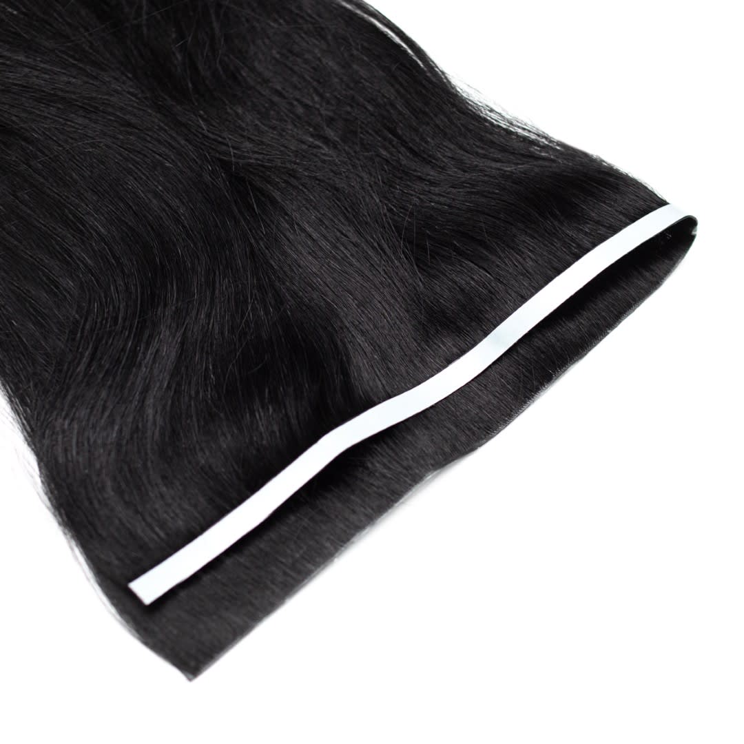 Midnight Tape Weft Hair Extensions Invisible - Ultimate Virgin Range - 21.5 inches / 55 cm