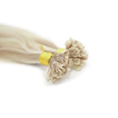 Milkshake/Cinnamon Nail Tip Hair Extensions - Ultimate Virgin Range - 17 inches / 43 cm