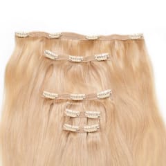 Vanilla Human Hair Extensions Clip in 5 Piece