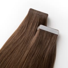 Mocha Tape Hair Extensions - Ultimate Virgin Range - 21.5 inches / 55 cm