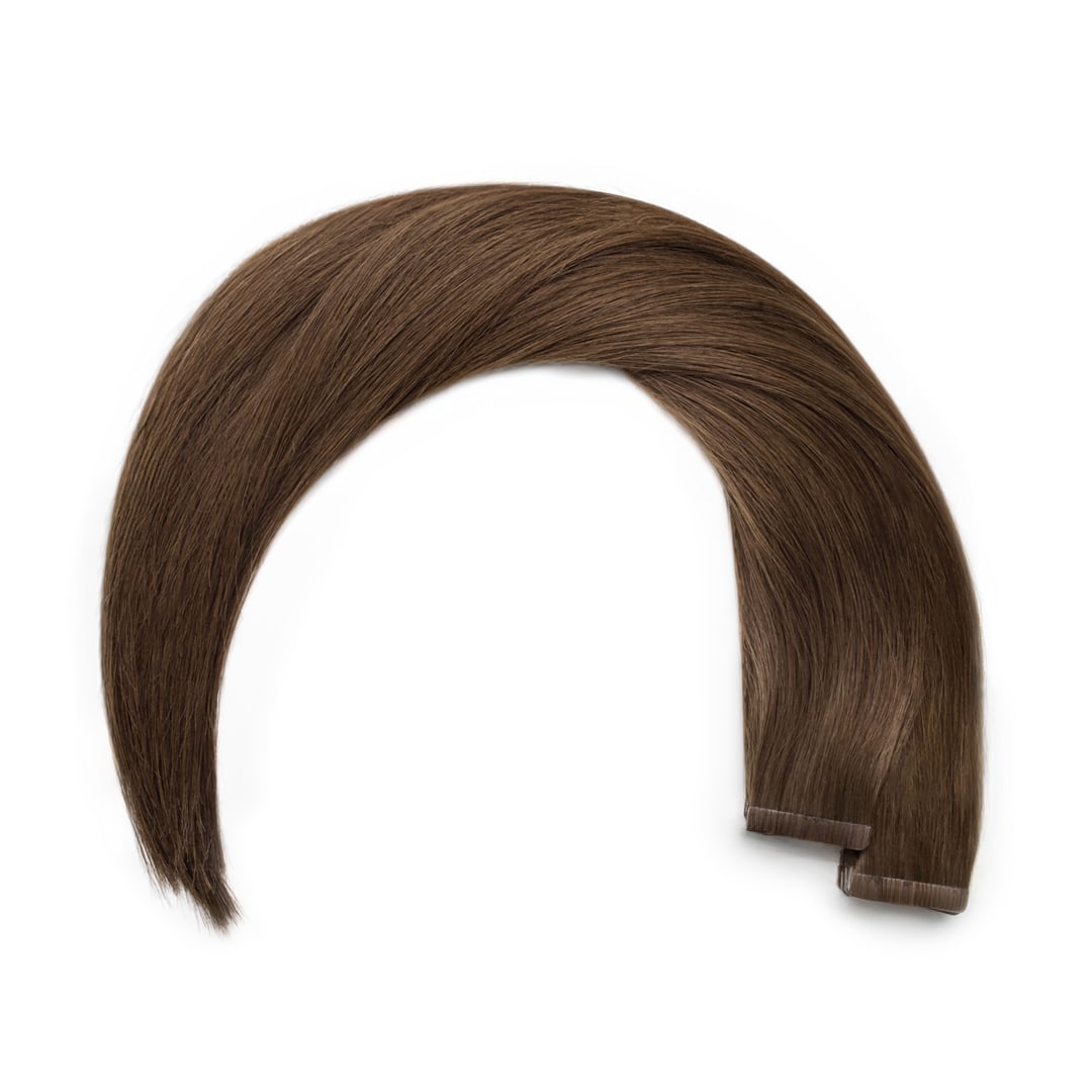 Mocha Tape Hair Extensions - Ultimate Virgin Range - 17 inches / 43 cm