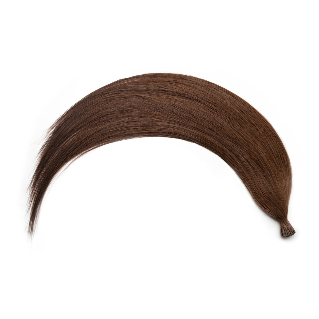 Mocha I-Tip Hair Extensions - Ultimate Virgin Range - 21.5 inches / 55 cm