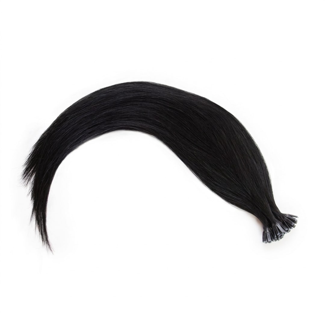 Midnight Nail Tip Hair Extensions - Ultimate Virgin Range - 21.5 inches / 55 cm