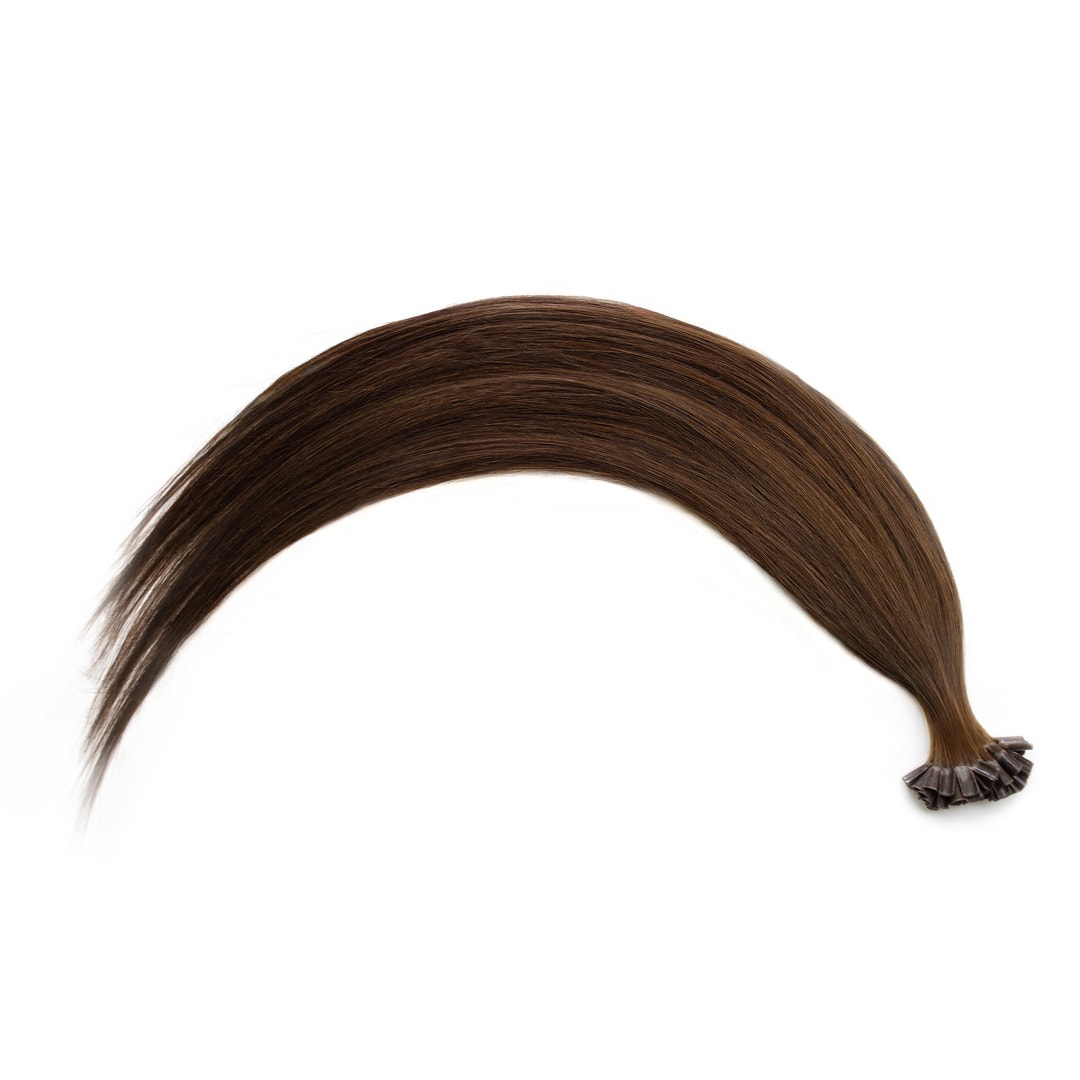 Espresso Nail Tip Hair Extensions - Ultimate Virgin Range - 21.5 inches / 55 cm