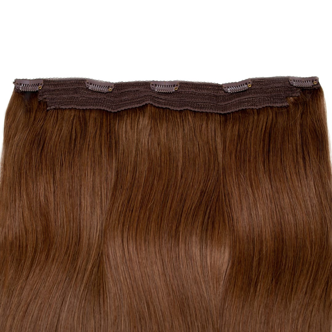 Mocha Human Hair Extensions Clip in 1 Piece