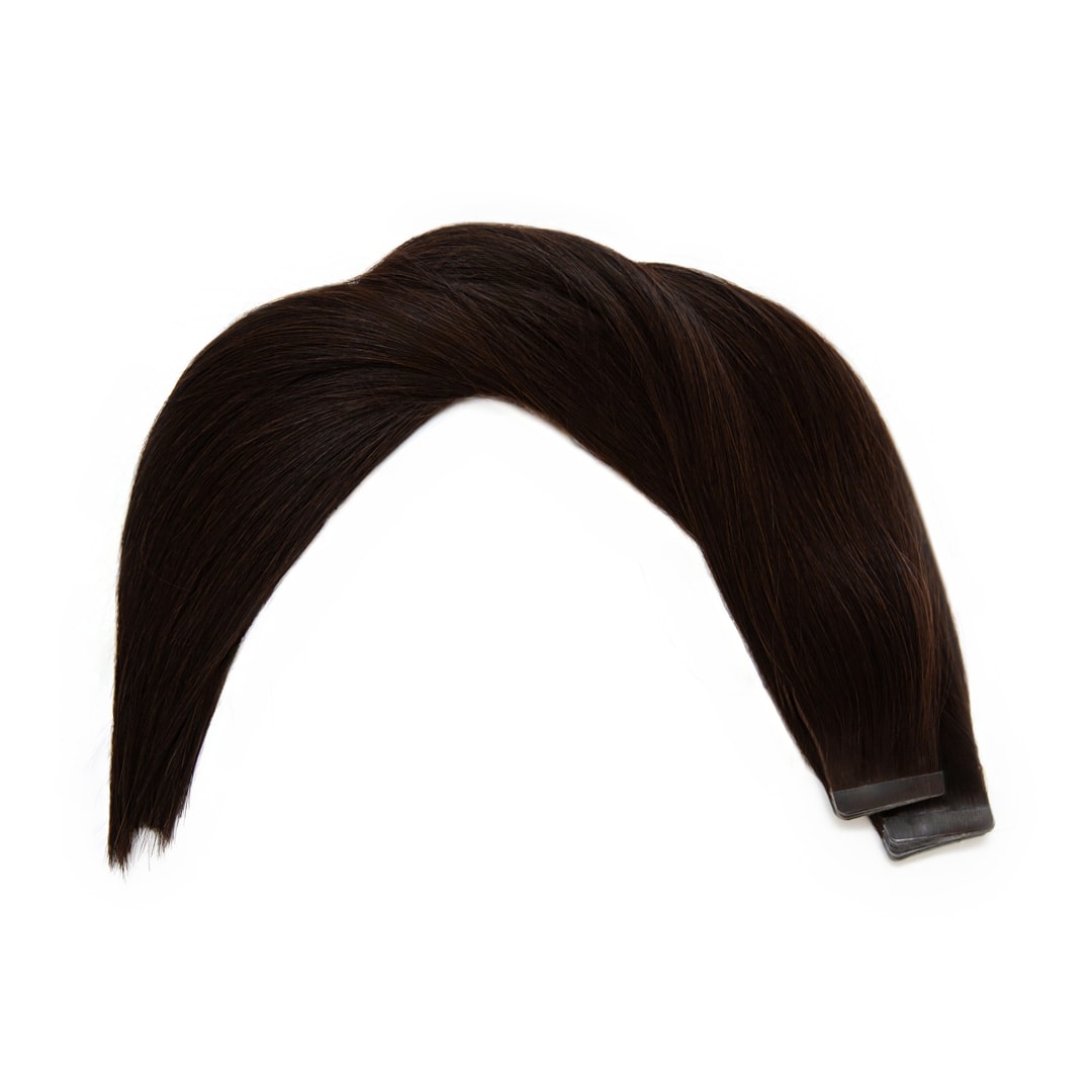 Cacao Tape Hair Extensions - Ultimate Virgin Range - 21.5 inches / 55 cm