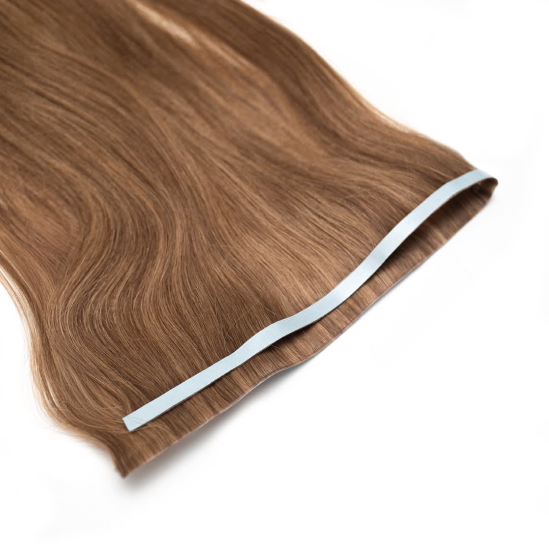 Opal/Mocha Tape Weft Hair Extensions Invisible - Ultimate Virgin Range - 21.5 inches / 55 cm