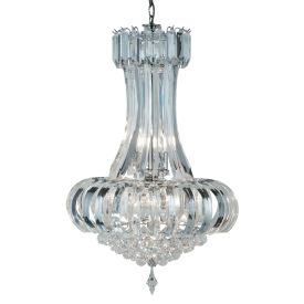 1 x Sigma Chrome 9 Light Chandelier With Clear Acrylic 1 x Sigma Chrome 9 Light Chandelier With Clear Acrylic
