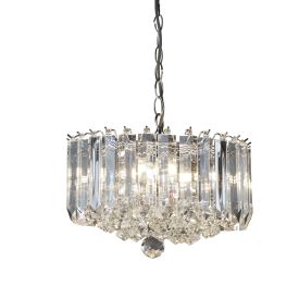 1 x Sigma Chrome 9 Light Chandelier With Clear Acrylic 1 x Sigma Chrome 9 Light Chandelier With Clear Acrylic