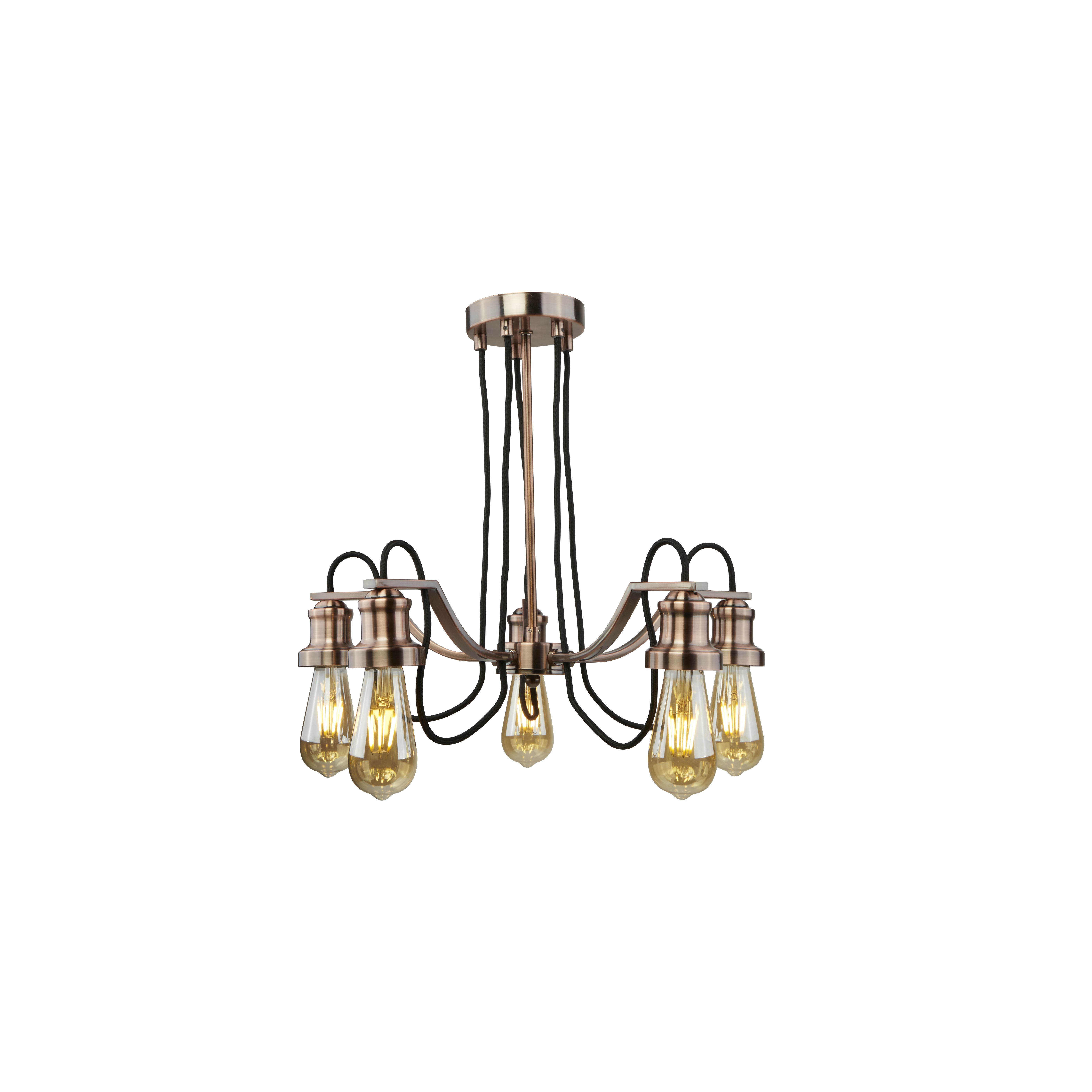 All Copper Crystal chandelier light with Fabric Cover of All Copper Crystal chandelier light with Fabric Cover of