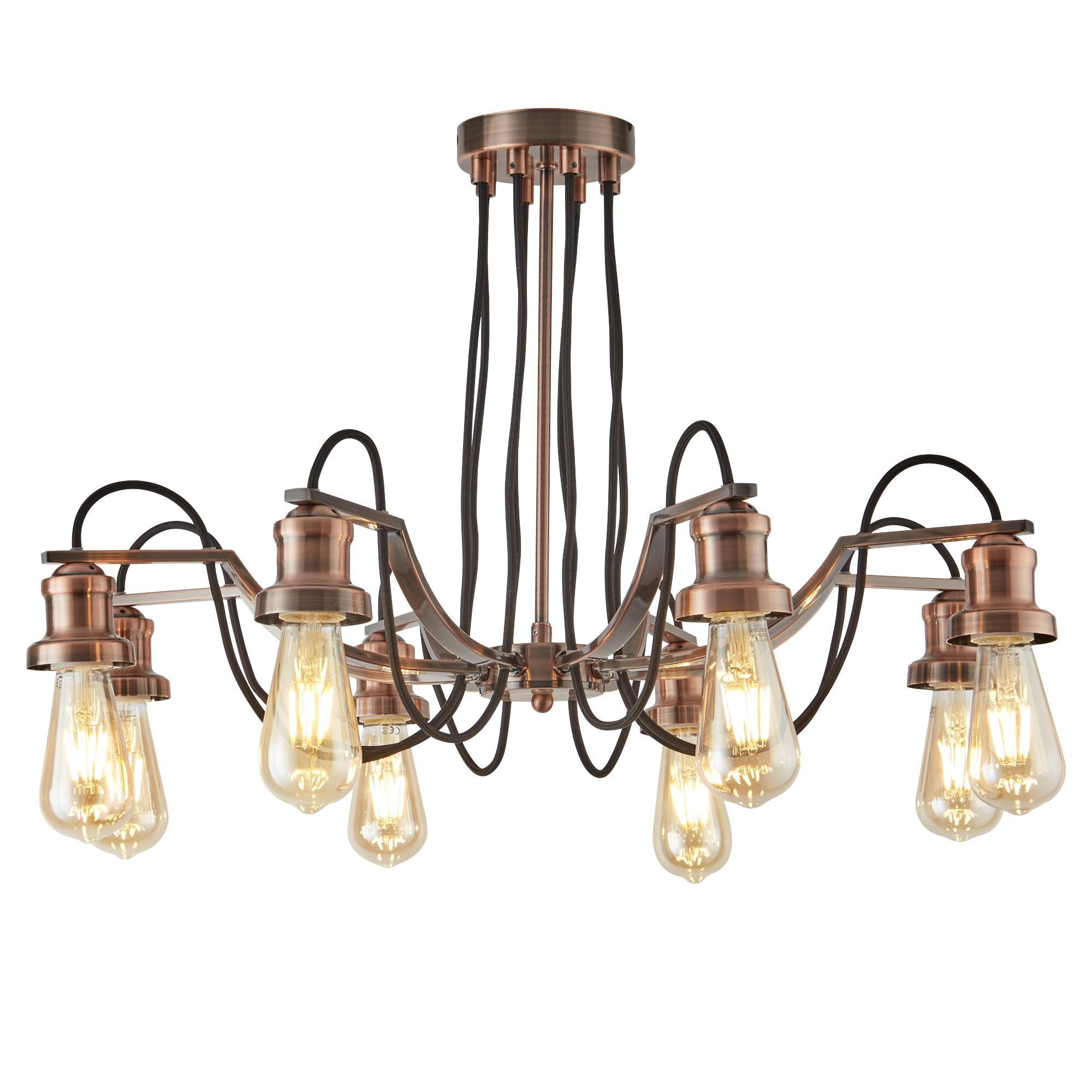 All Copper Crystal chandelier light with Fabric Cover of All Copper Crystal chandelier light with Fabric Cover of