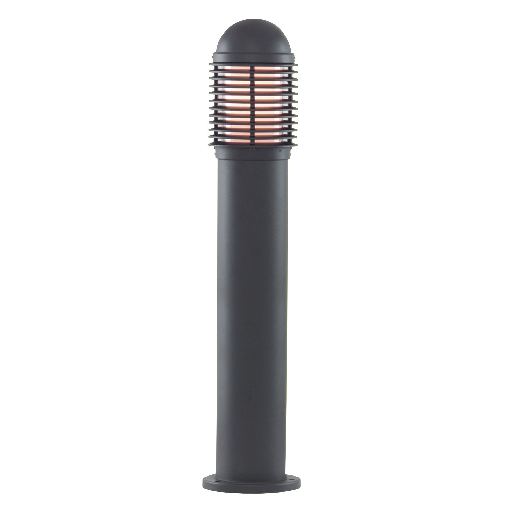 Aluminium Ip44 Black Bollard Light Polycarbonate Diffuser