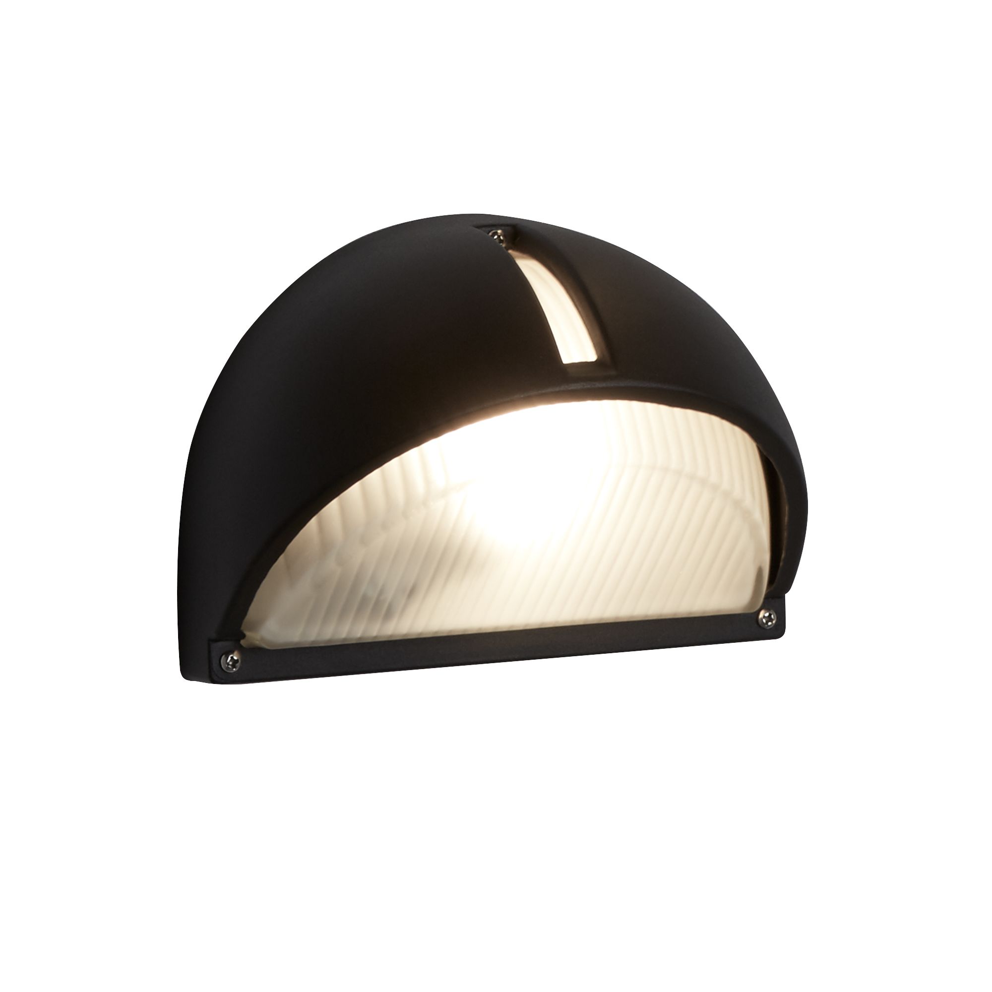 Black Die Cast Aluminium Ip44 Half Moon Outdoor Light With