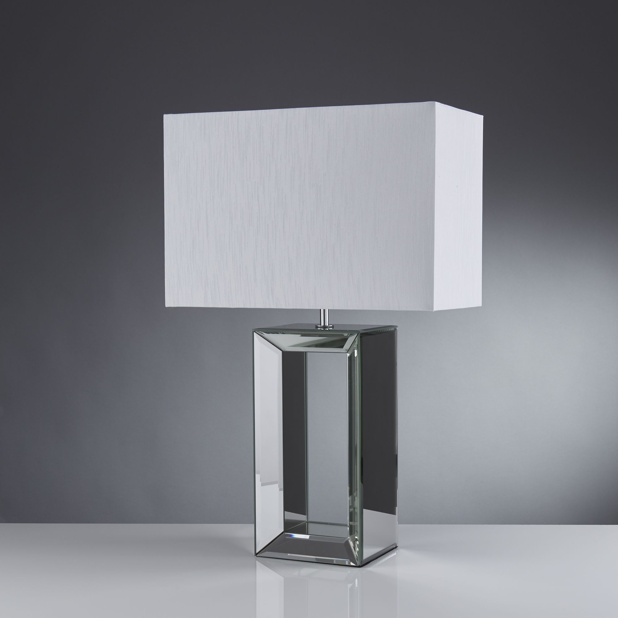 Mirror Reflection Table Lamp With White Black Mirror Reflection Table Lamp With