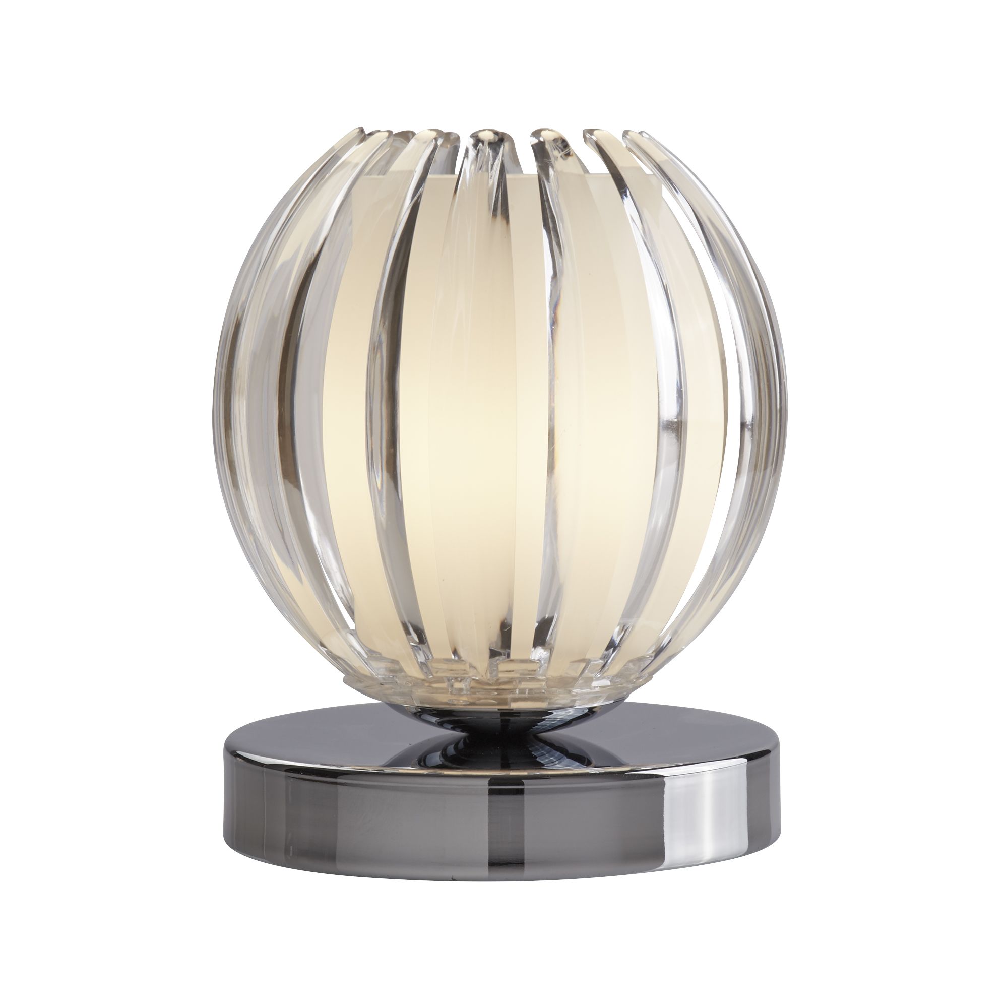 Chrome Touch Table Lamp With Clear Acrylic Frosted Glass