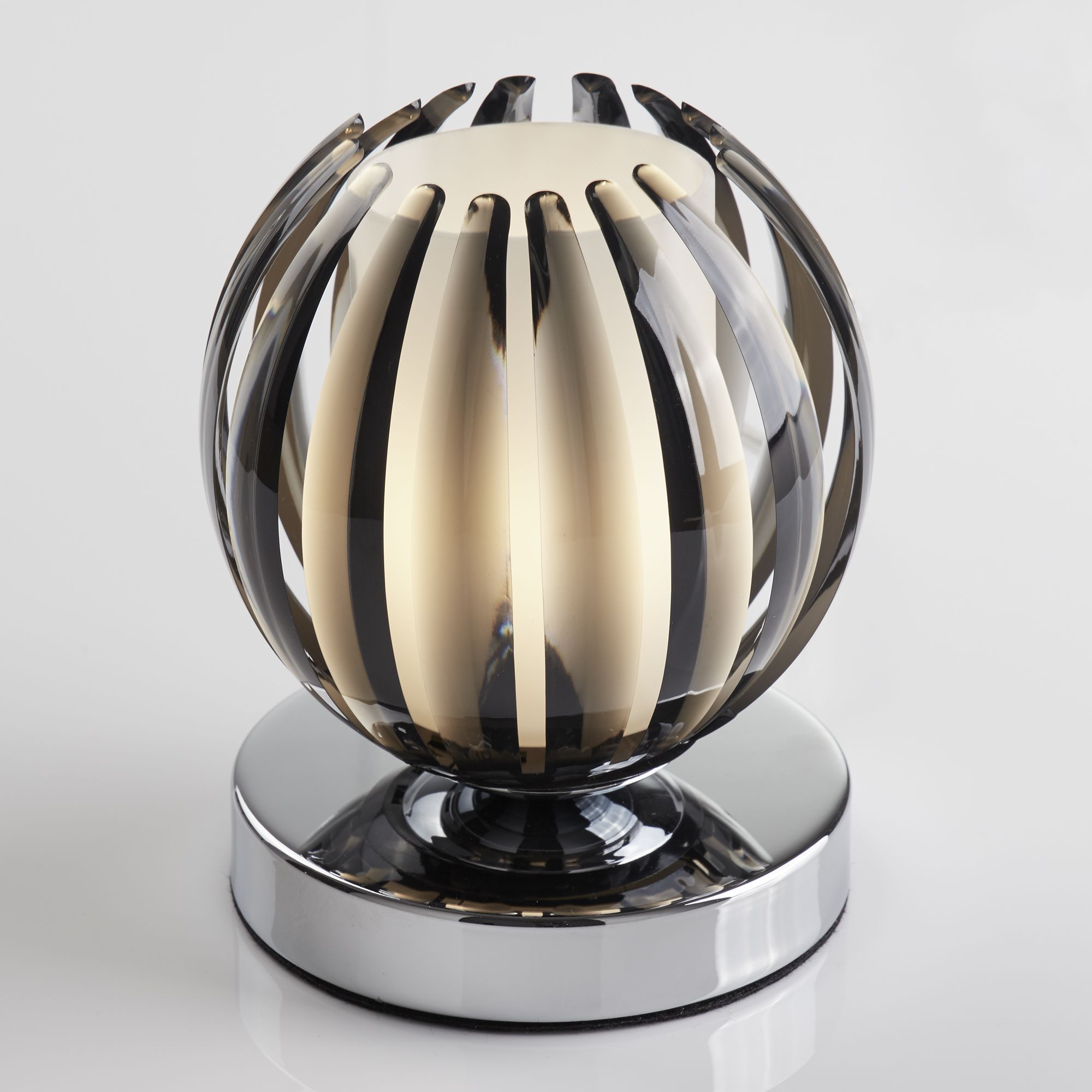 Chrome Touch Table Lamp With Smokey Claw Touch Table Lamp, Chrome, Smokey