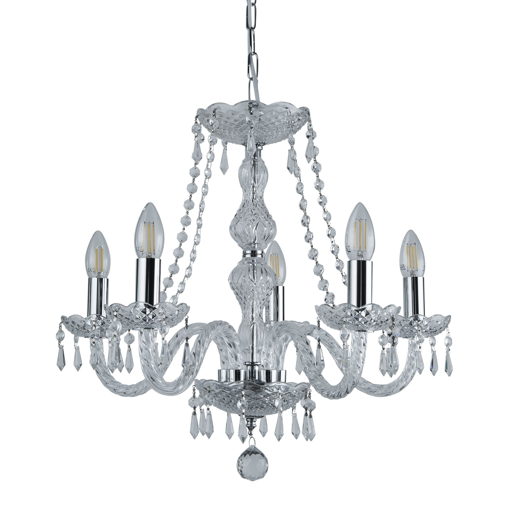 Drum Shade Chrome Finished Arms Hanging Crystal Drops Chandelier Pendant Drum Shade Chrome Finished Arms Hanging Crystal Drops Chandelier Pendant