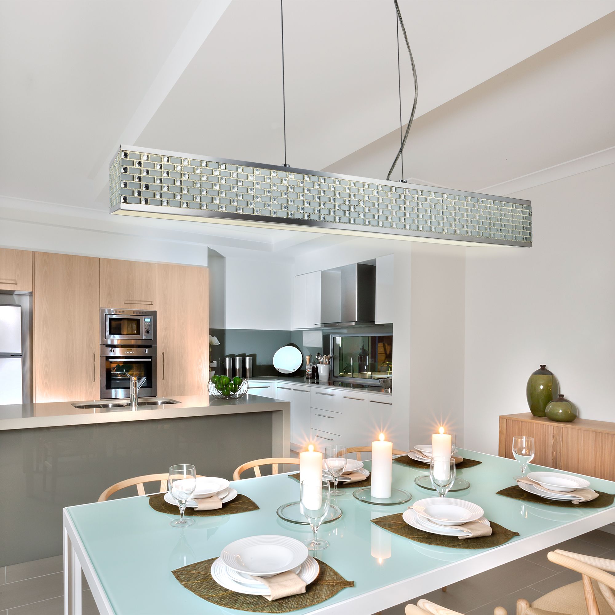 Led Ceiling Light Kitchen Table Bars position above a breakfast bar in a kitchen leds use up to 85 less energy and last up to 20 times longer than incandescent bulbs chrome led 10 light