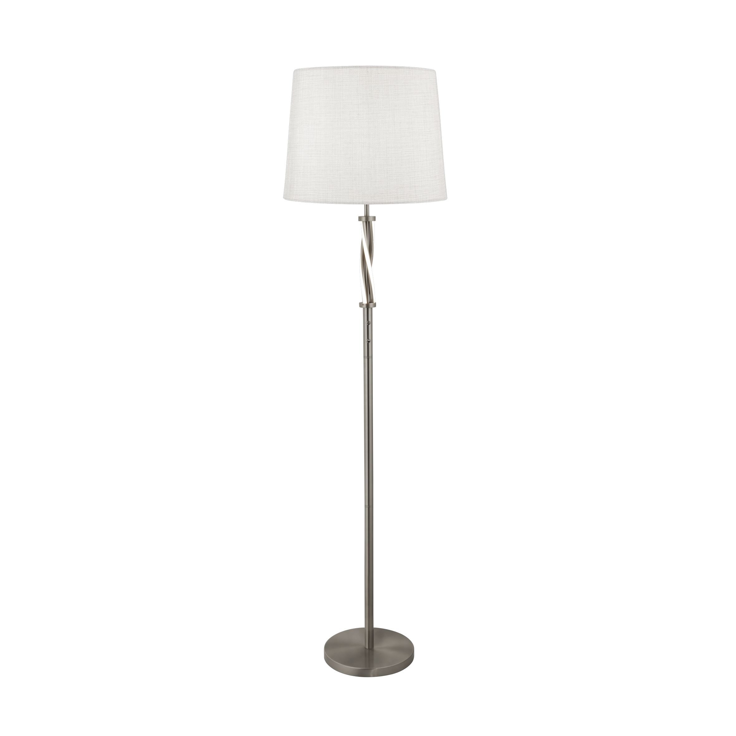 Vegas 1lt Floor Light, Satin Silver Vegas Led Table Light, Antique Brass