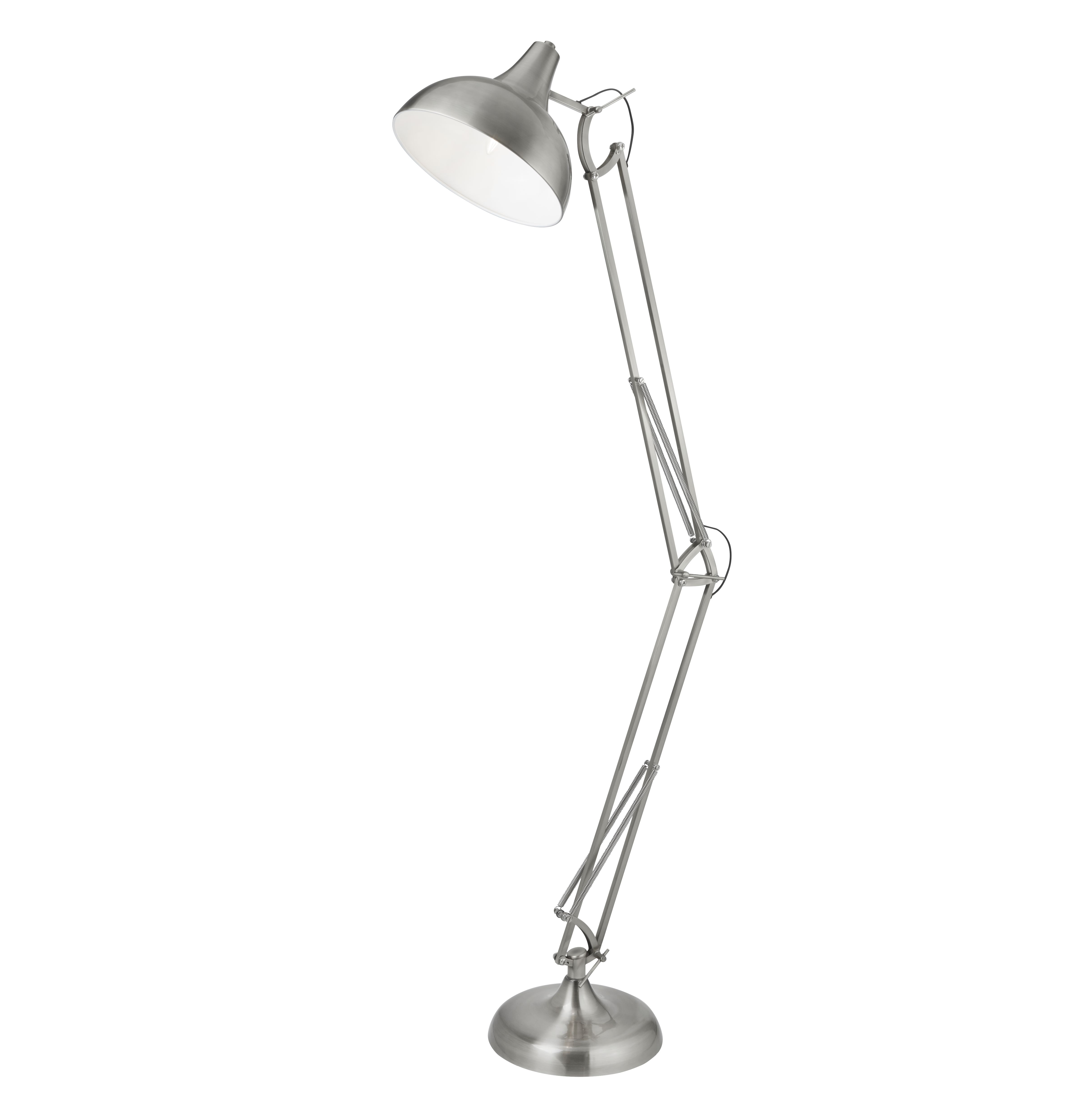 Jeremiah Floor Task Lamp Satin Silver