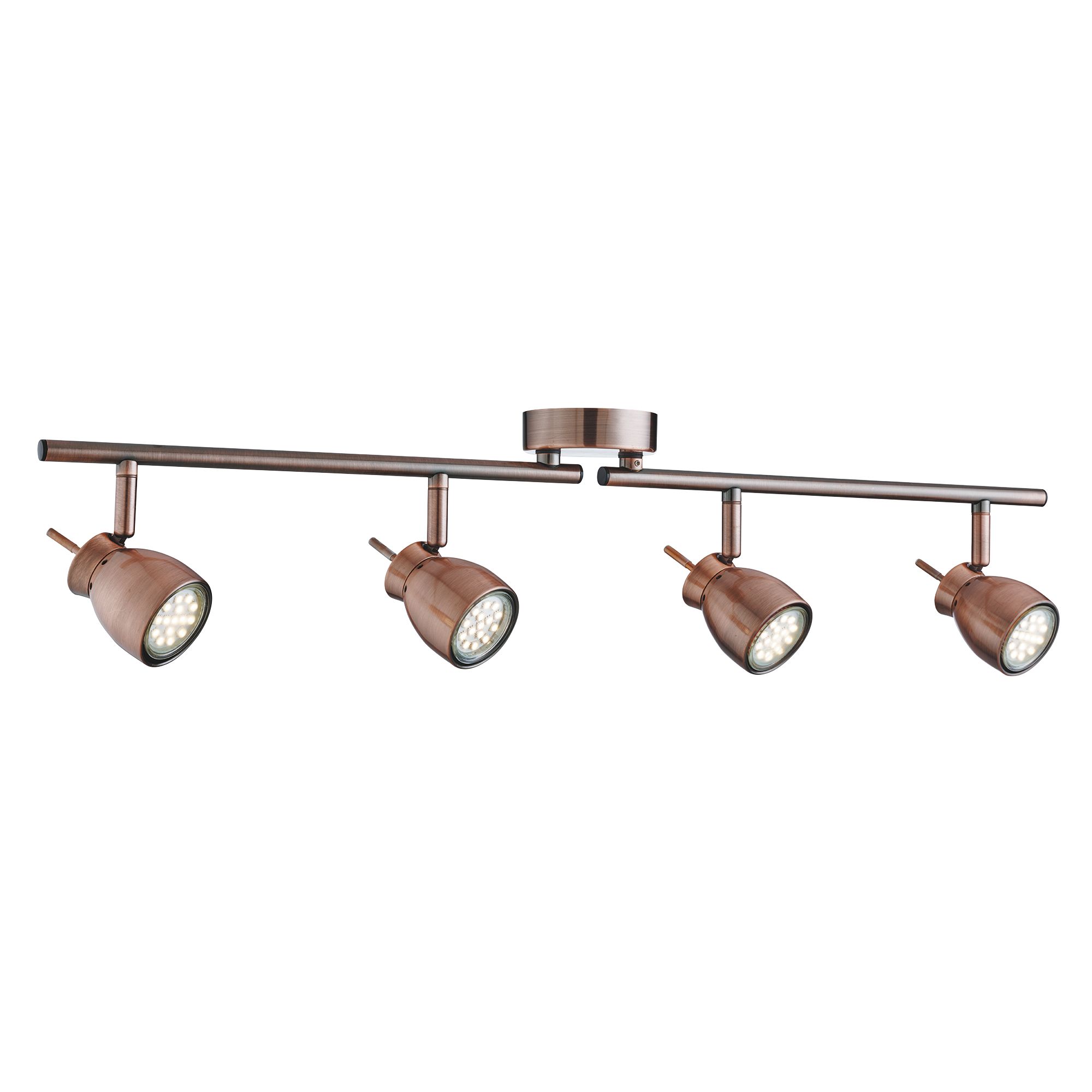 Jupiter Antique Copper 4 Light Ceiling Spotlight With