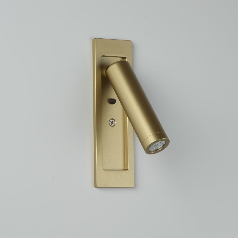 Marylebone 3W Matt Gold Recessed Wall Light