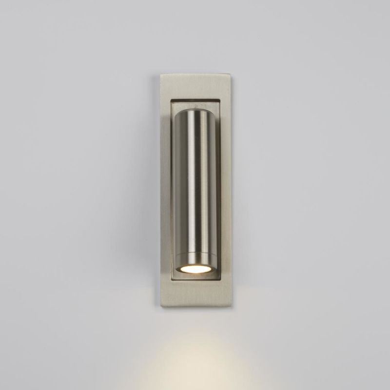 Marylebone 3W Satin Nickel Recessed Wall Light