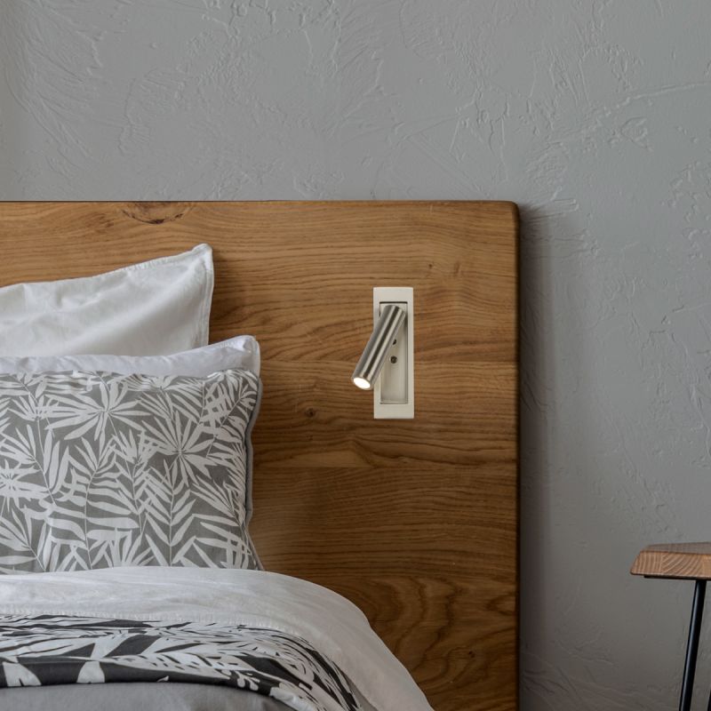 Marylebone 3W Satin Nickel Recessed Wall Light