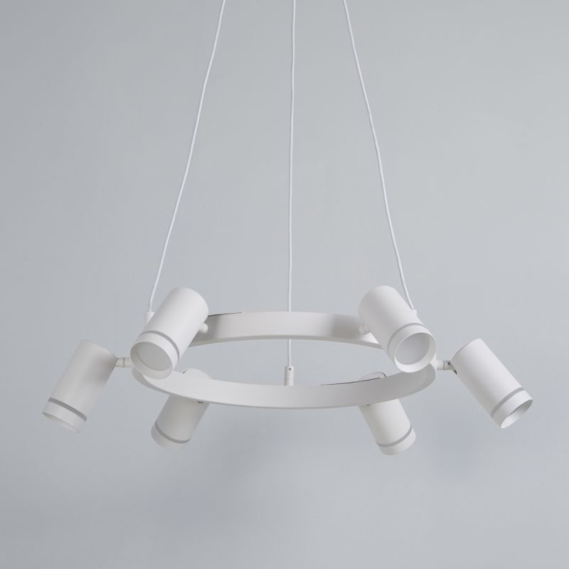 Laser 6 Pendant, White