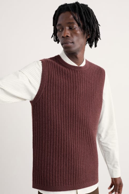 Men's Lowdy Crew Neck Vest Made With Lambswool - Seasalt Cornwall