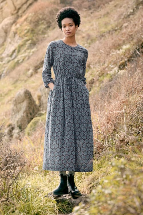 seasalt cornwall denim dress Denim Waisted Midi Dress | Seasalt Cornwall