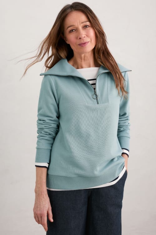 Tideline Collared Sweatshirt - Half Zip Maritime Sweatshirt