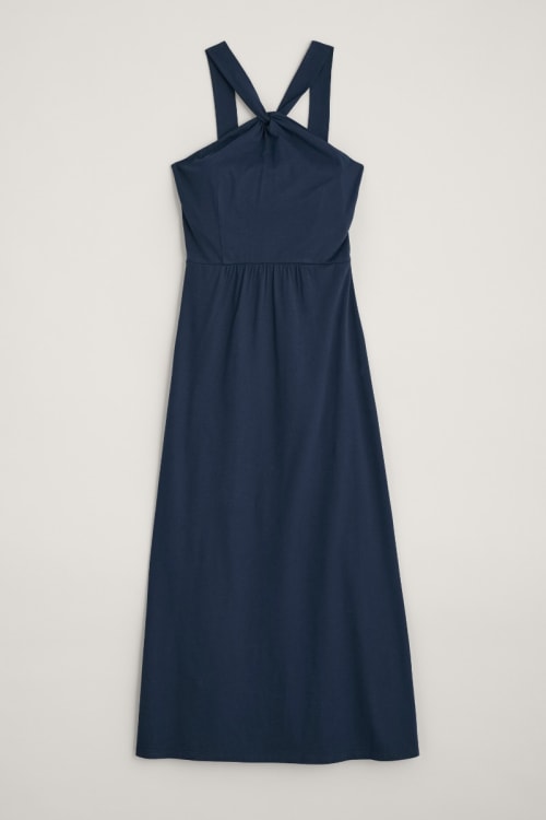Faraway Sea Halter Neck Maxi Dress - Organic Cotton Jersey Summer - Seasalt  Cornwall